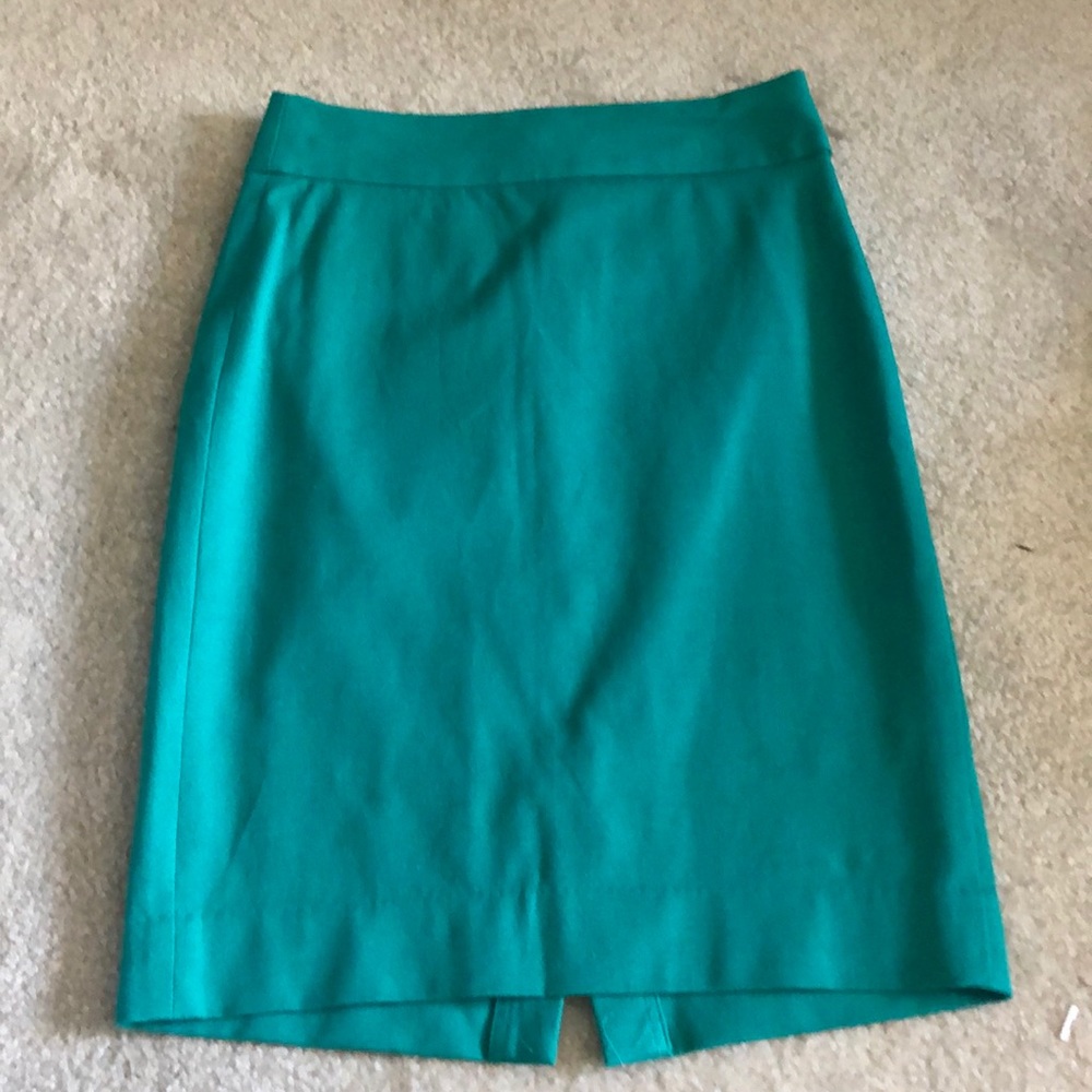 Turquoise pencil skirt